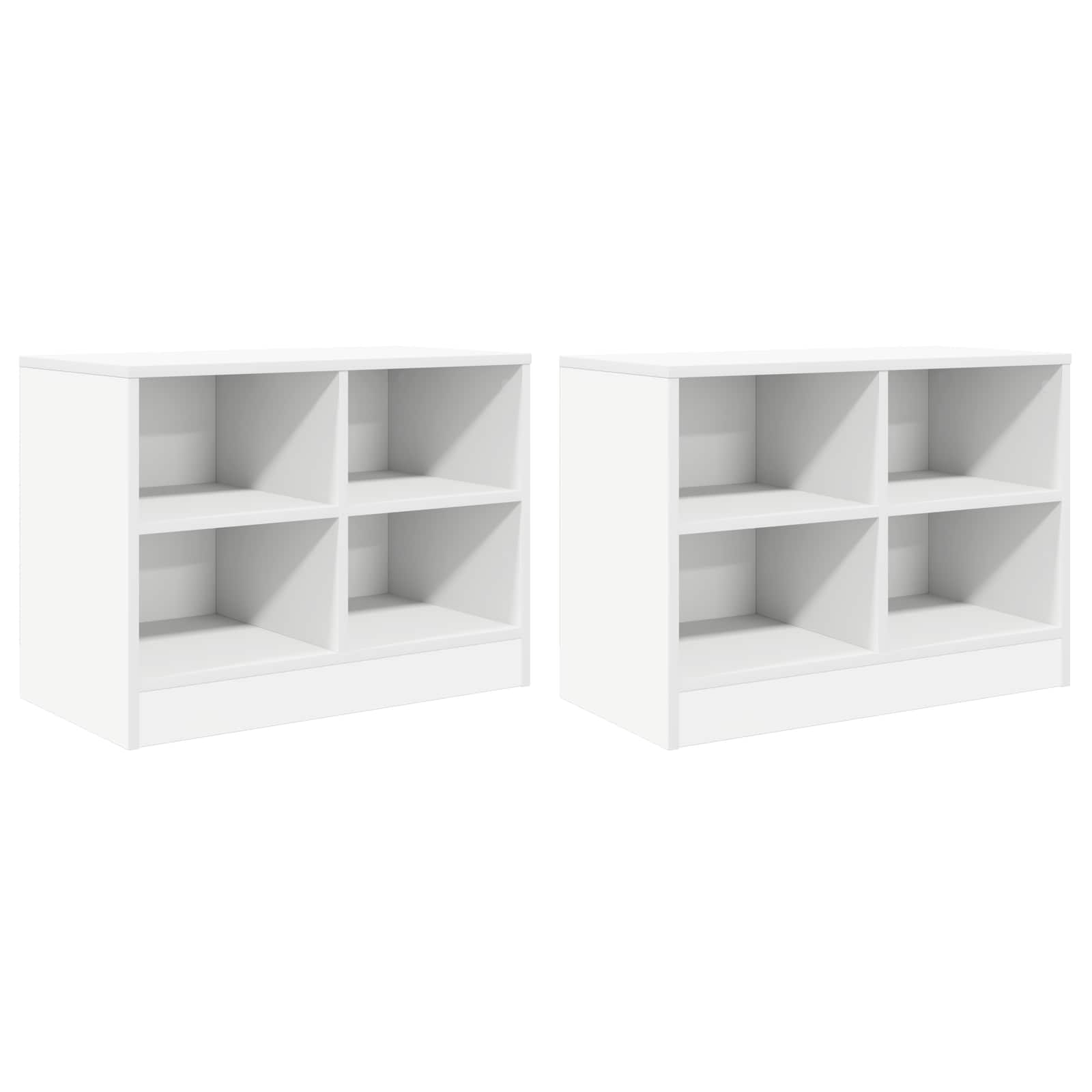 Zásuvka pod postel 2 pcs Bílá 66 x 33 x 48 cm Kompozitní dřevo - obrázek 3
