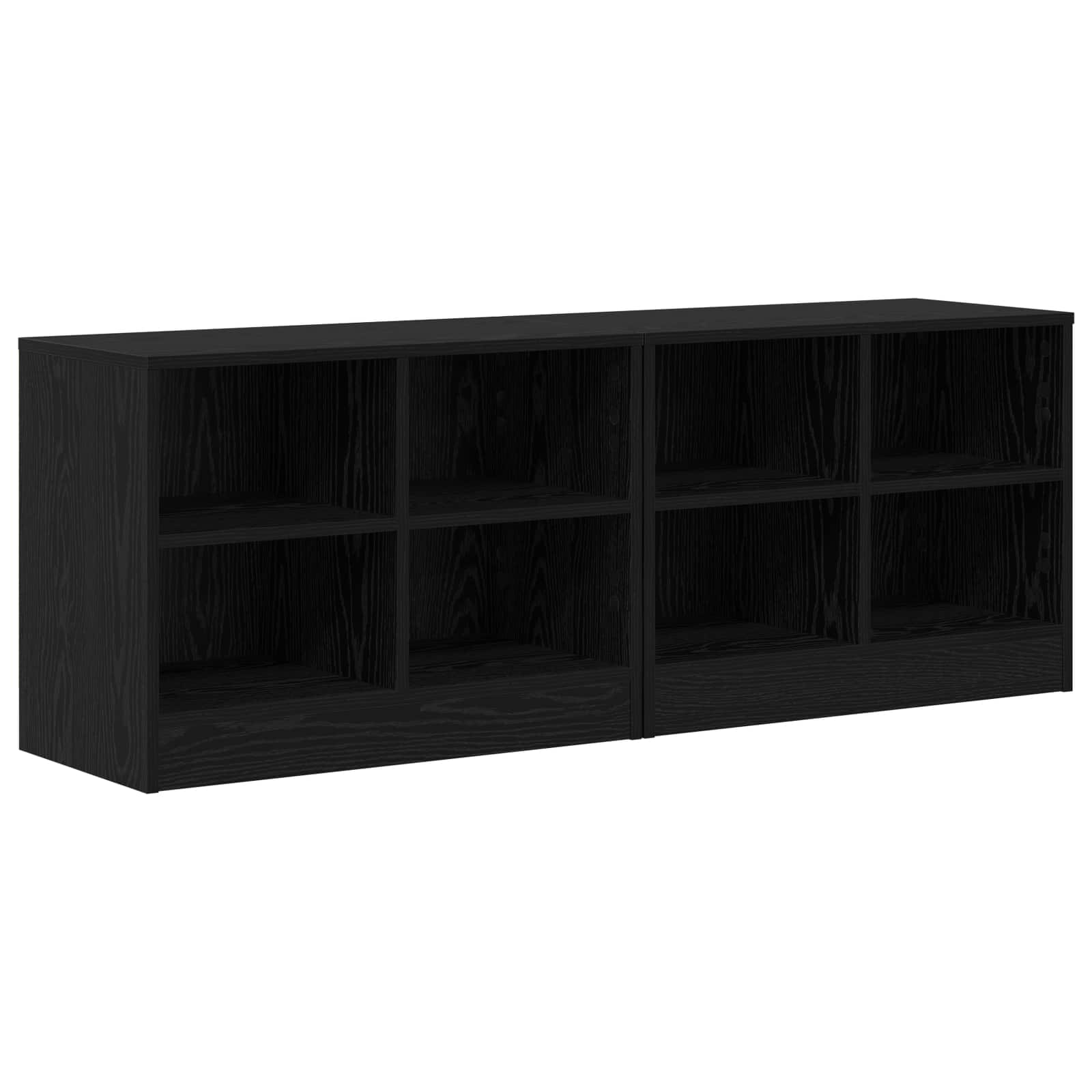 Zásuvka pod postel s policí 2 pcs Černý dub 66 x 33 x 48 cm - obrázek 2