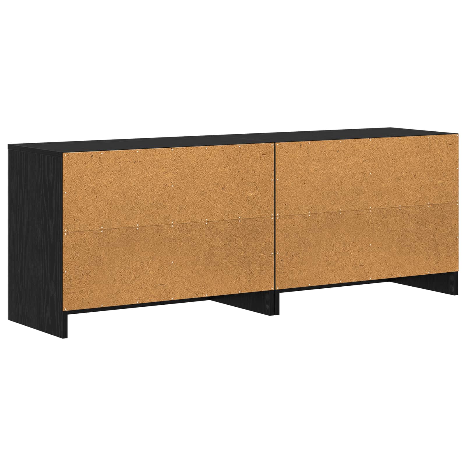 Zásuvka pod postel s policí 2 pcs Černý dub 66 x 33 x 48 cm - obrázek 6