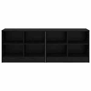 Zásuvka pod postel s policí 2 pcs Černý dub 66 x 33 x 48 cm - obrázek 4