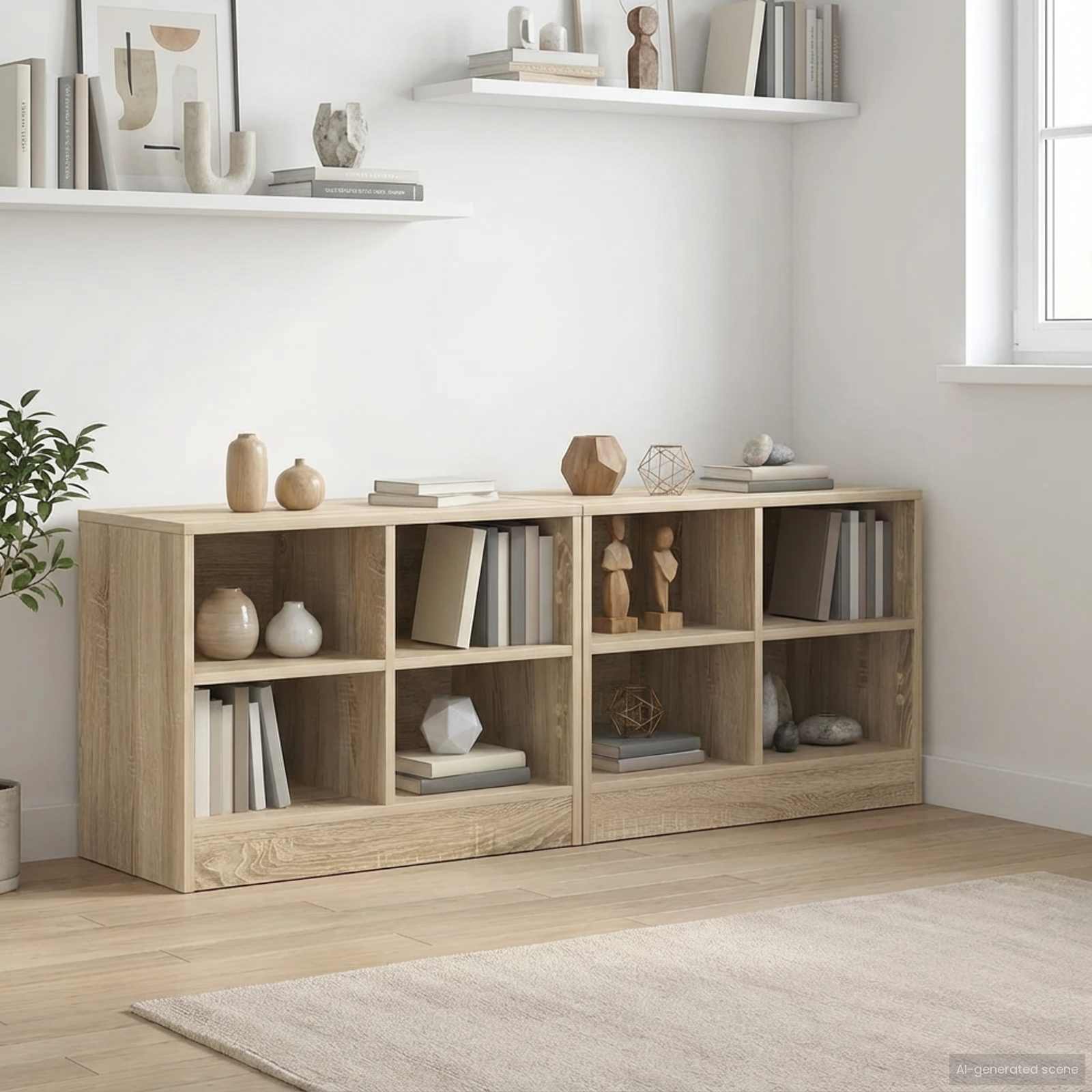 Sängynkaappi 2 pcs Sonoman tammi 66 x 33 x 48 cm Tekninen puu