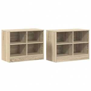 Zásuvka pod postel s policí 2 pcs Dub sonoma 66 x 33 x 48 cm - obrázek 5