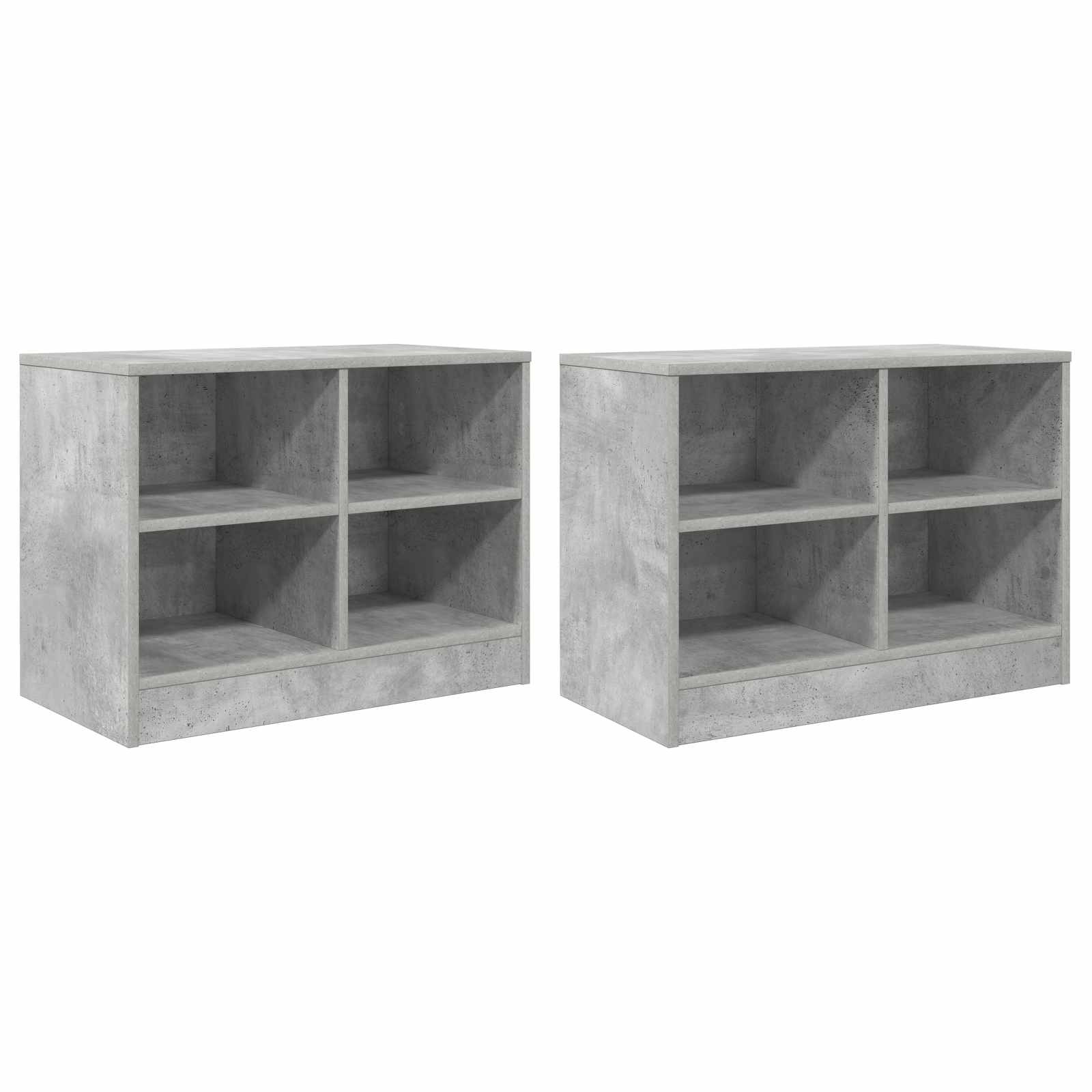 Zásuvka pod postel s policí 2 pcs Betonově šedá 66 x 33 x 48 cm - obrázek 3