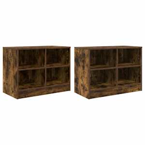 Zásuvka pod postel s policí 2 pcs Kouřový dub 66 x 33 x 48 cm - obrázek 3