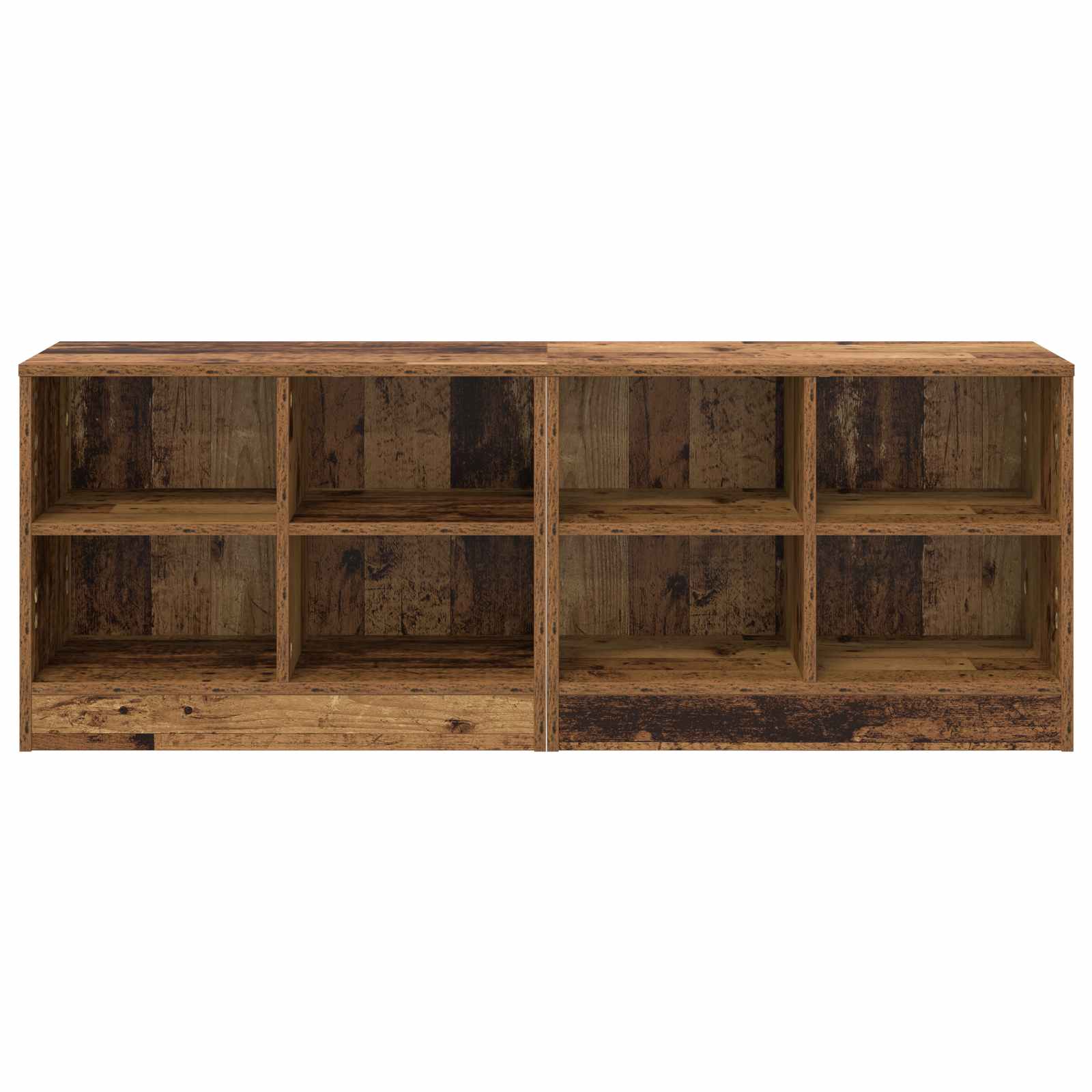 Zásuvka pod postel s policí 2 pcs Staré dřevo 66 x 33 x 48 cm - obrázek 4