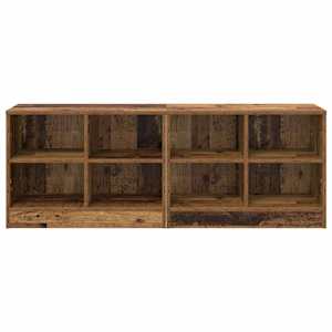 Zásuvka pod postel s policí 2 pcs Staré dřevo 66 x 33 x 48 cm - obrázek 4
