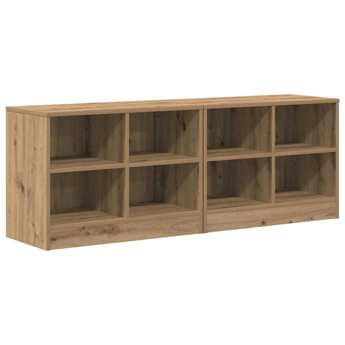 Sengeskab 2 stk. 66 x 33 x 48 cm Konstrueret træ - Billede 2