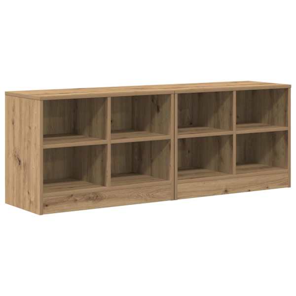 vidaXL Voodikapp riiuliga 2 tk Artisan tamm 66 x 33 x 48 cm Tehispuit