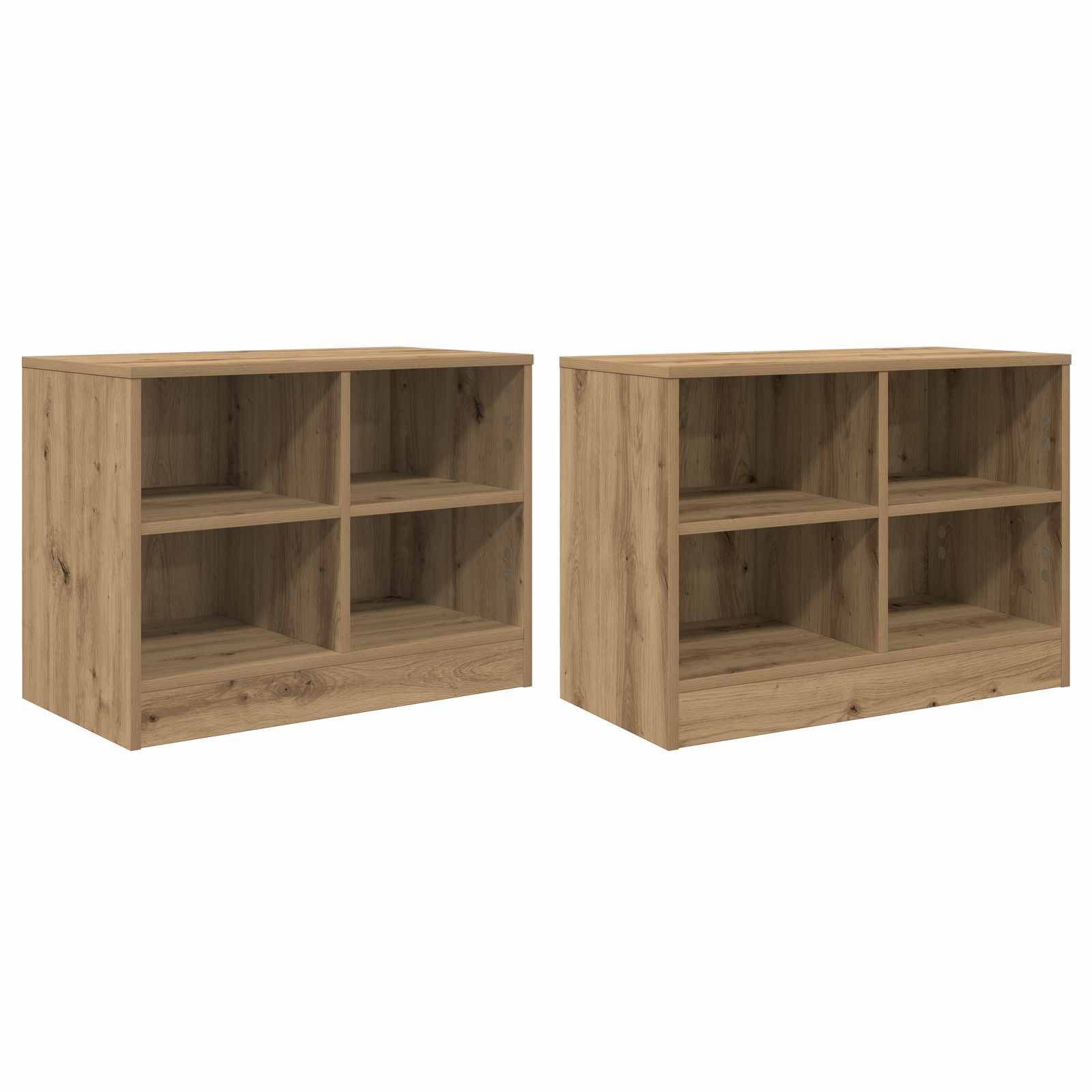 Zásuvka pod postel s policí 2 pcs Dub artisan 66 x 33 x 48 cm - obrázek 3