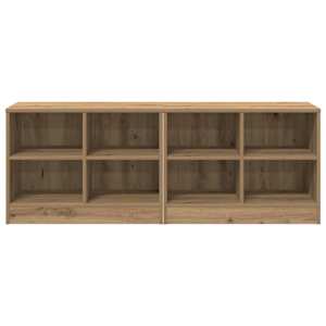 Zásuvka pod postel s policí 2 pcs Dub artisan 66 x 33 x 48 cm - obrázek 4