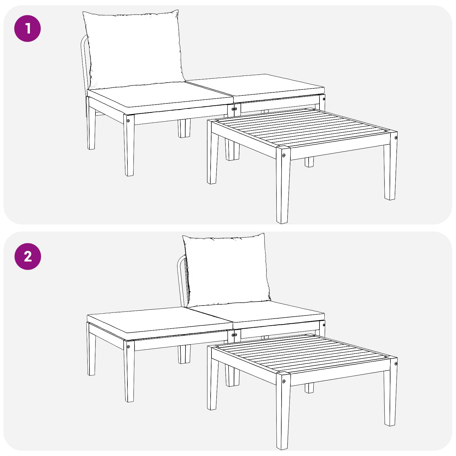 3 pcs Loungeset Massief Acaciahout Naturel image 10
