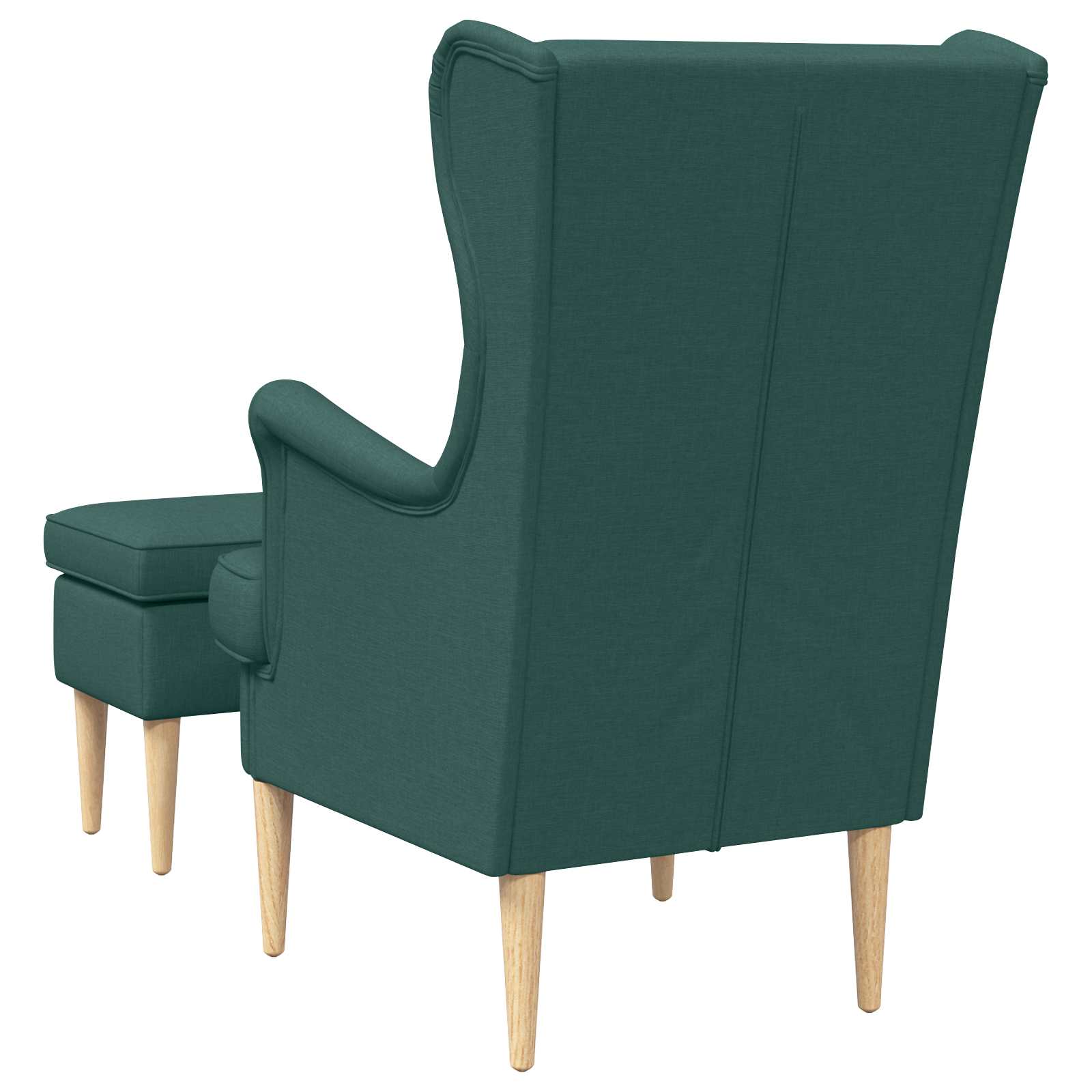 Fauteuil met Voetenbank 2 st Donkergroen Stof - Afbeelding 7