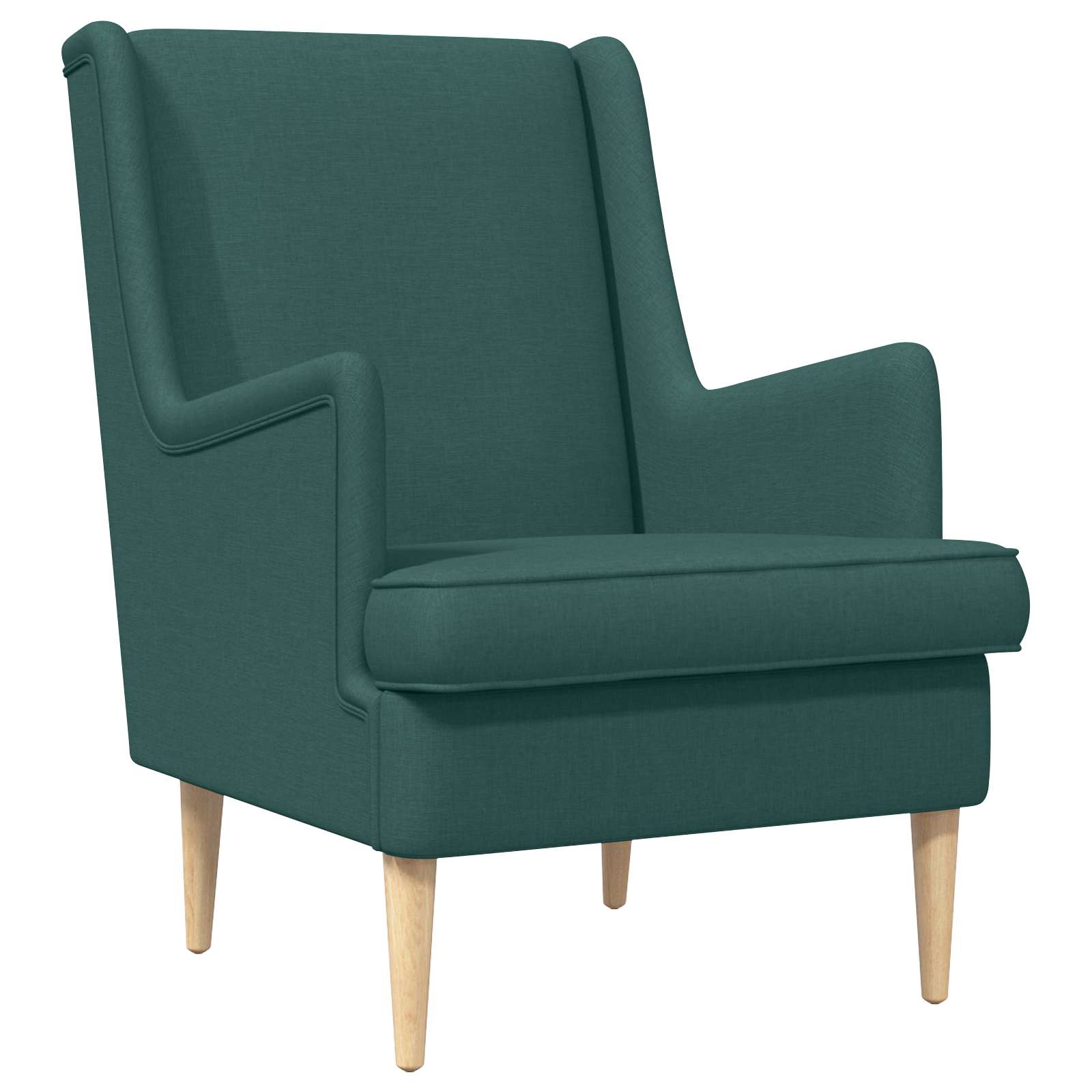 Fauteuil met Voetenbank 2 st Donkergroen Stof - Afbeelding 4