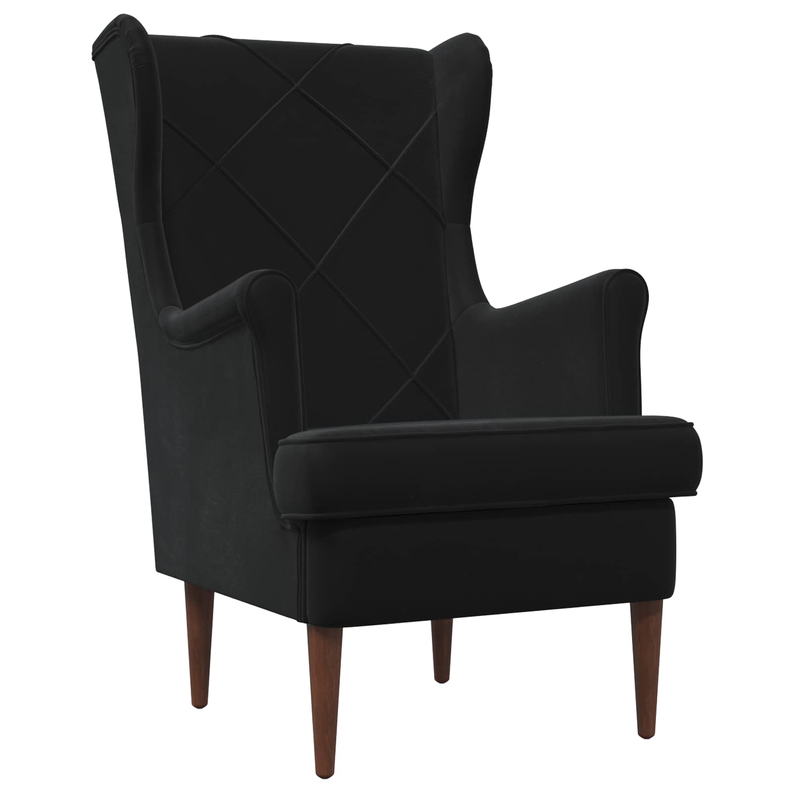 vidaXL Sessel mit Fußhocker 2 stk. Schwarz Samt – Bild 4