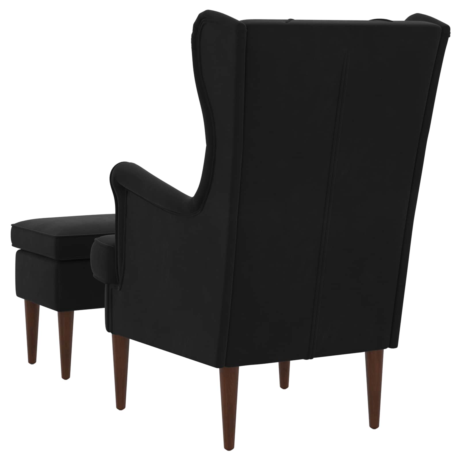 vidaXL Sessel mit Fußhocker 2 stk. Schwarz Samt – Bild 7