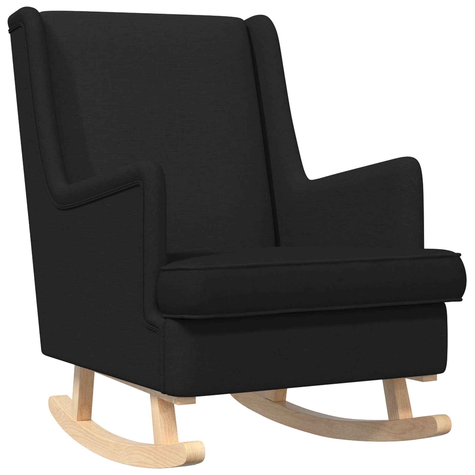 vidaXL Sessel mit Fußhocker 2 stk. Schwarz Stoff – Bild 4