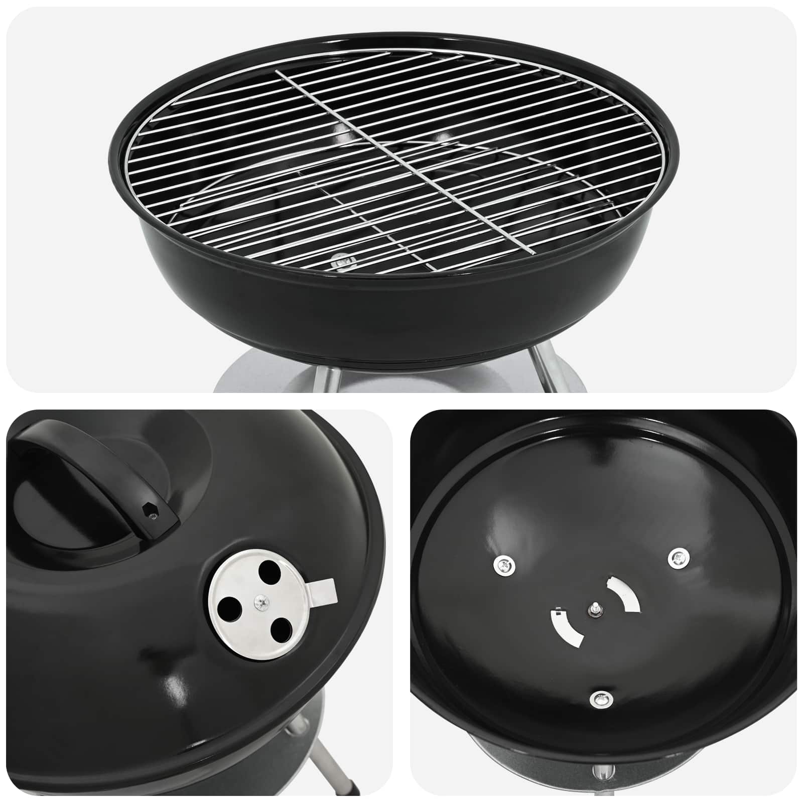 Houtskool Grill Zwart 36,5 x 36,5 x 40 cm image 8
