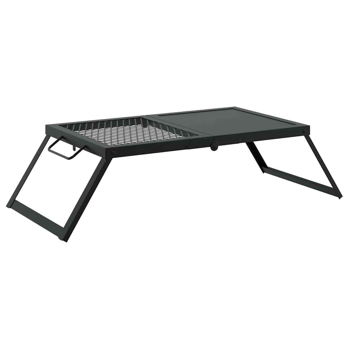 Foldbart Camping Grill 68 x 30 x 17 cm Legeret Stål Sort - Billede 2