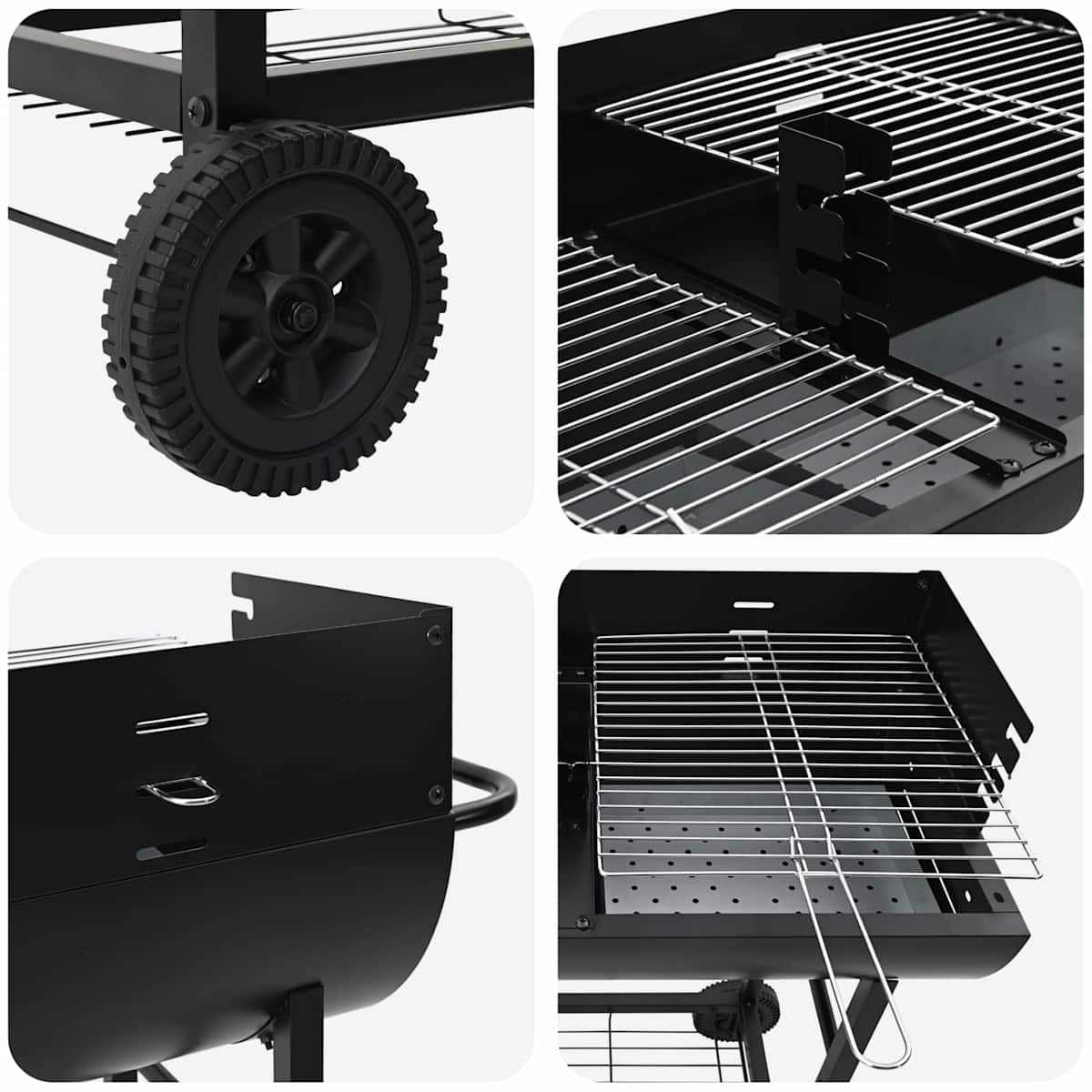 Kulgrill 96,5 x 42,5 x 88,5 cm Sort - Billede 7