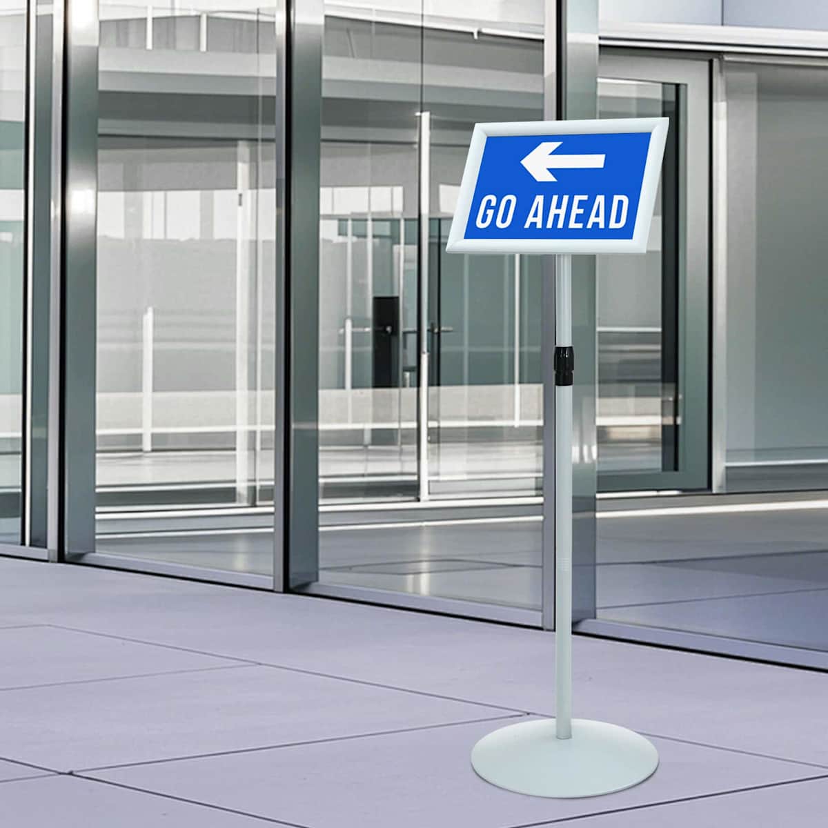 Pedestal Plakatstand PVC og Stål - Billede 4