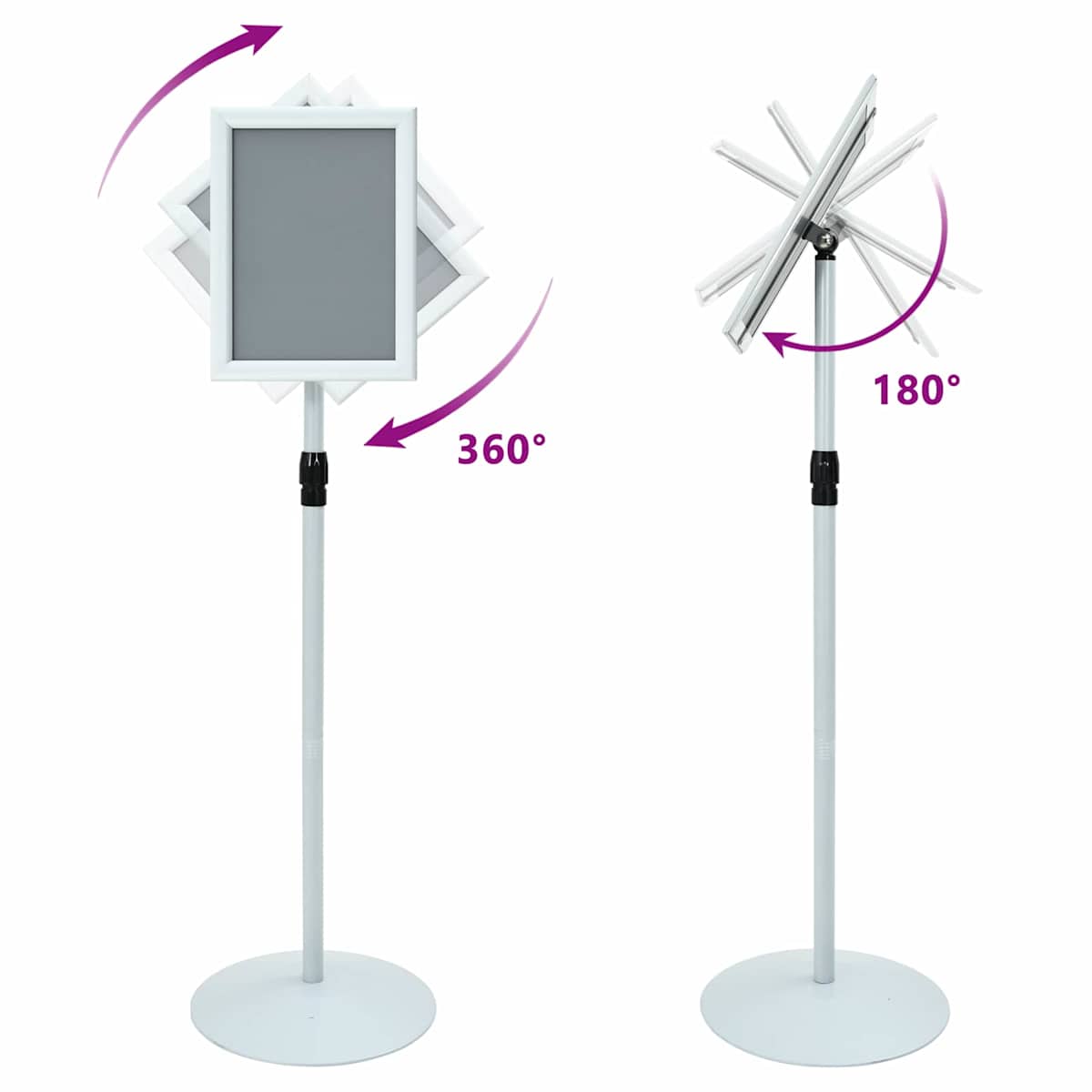 Pedestal Plakatstand PVC og Stål - Billede 10