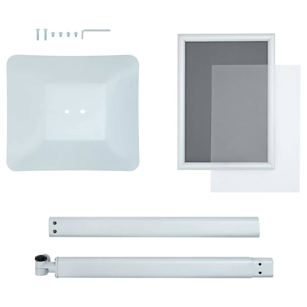 Pedestal Plakatstand 32 x 27 x 119 cm Støbejern Sølv - Billede 9