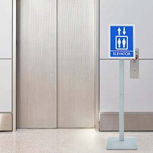 Stojalo za plakat srebrna 32 x 27 x 119 cm Lito železo