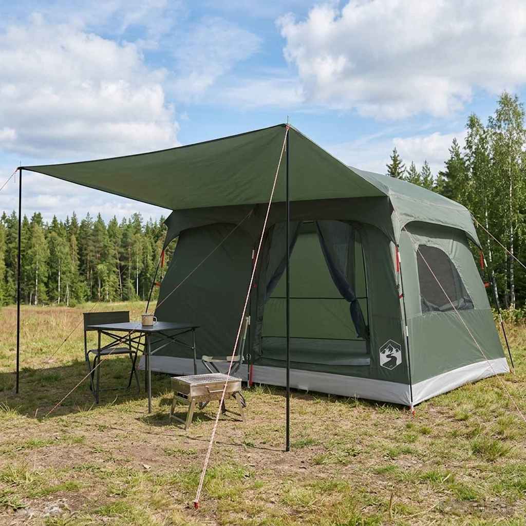 vidaXL Cort de Familie Verde Army 380 x 260 x 190 cm Poliester