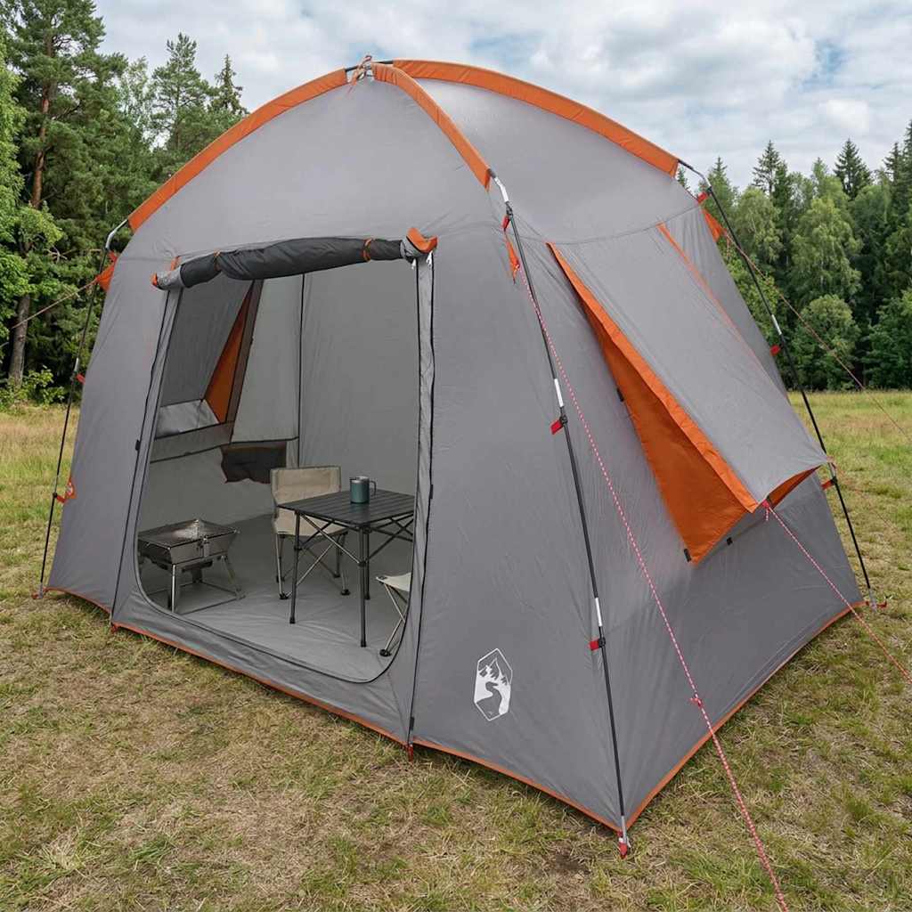 Mökki teltta Harmaa ja oranssi 210 x 210 x 138 cm Polyesteri