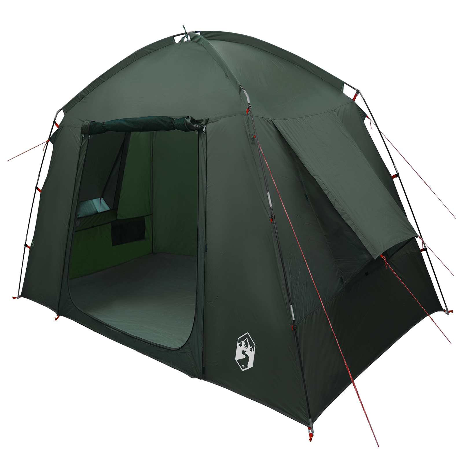 vidaXL Tent Cabină cu acoperiș Verde Army 210 x 210 x 138 cm Poliester