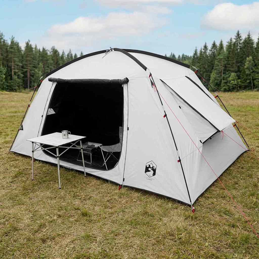 vidaXL Stuga T&auml;lt 6-personers Vit Blackout Polyester