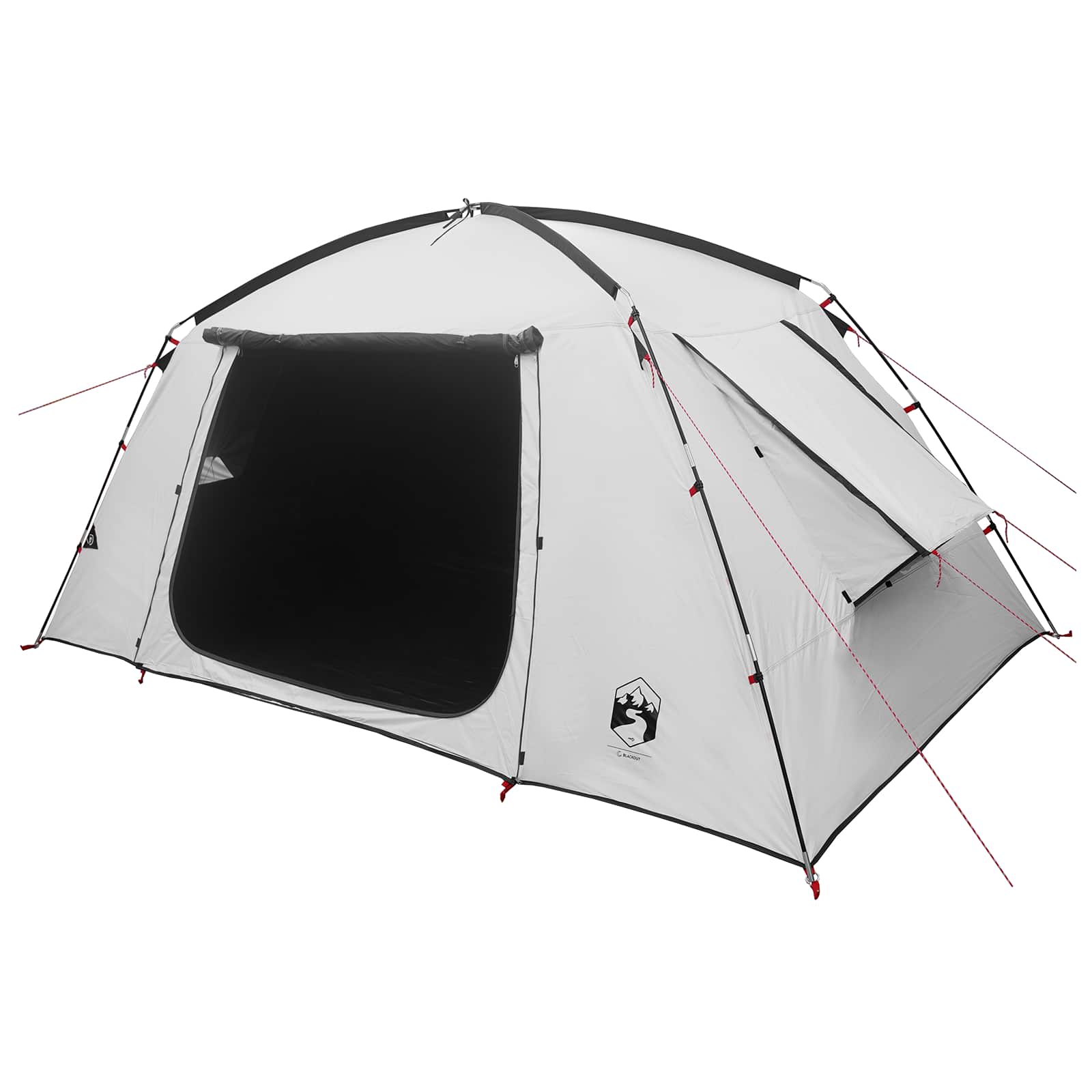 vidaXL Hütten-Zelt mit Dach Weiß Blackout 400 x 210 x 180 cm Polyester – Bild 2