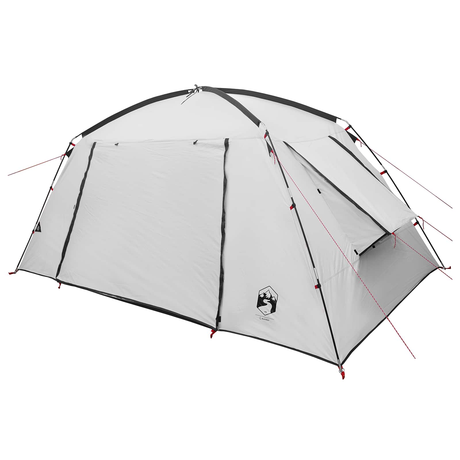 vidaXL Hütten-Zelt mit Dach Weiß Blackout 400 x 210 x 180 cm Polyester – Bild 3