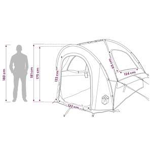 Auto stan Zelená 200 x 170 x 170 cm Polyester a ocel - obrázek 14