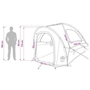 Auto stan Armádně zelená 200 x 170 x 170 cm Polyester a ocel - obrázek 13