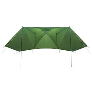 Auto stan se střechou Zelená 350 x 250 cm Polyester a ocel - obrázek 3