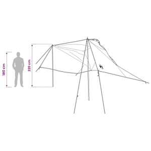 Auto stan se střechou Zelená 350 x 250 cm Polyester a ocel - obrázek 11