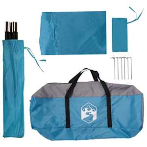 Auto stan se střechou Modrá 350 x 250 cm Polyester a ocel - obrázek 7
