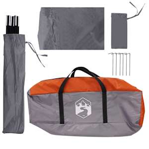 Auto stan Šedá a oranžová 350 x 250 cm Polyester a ocel - obrázek 7