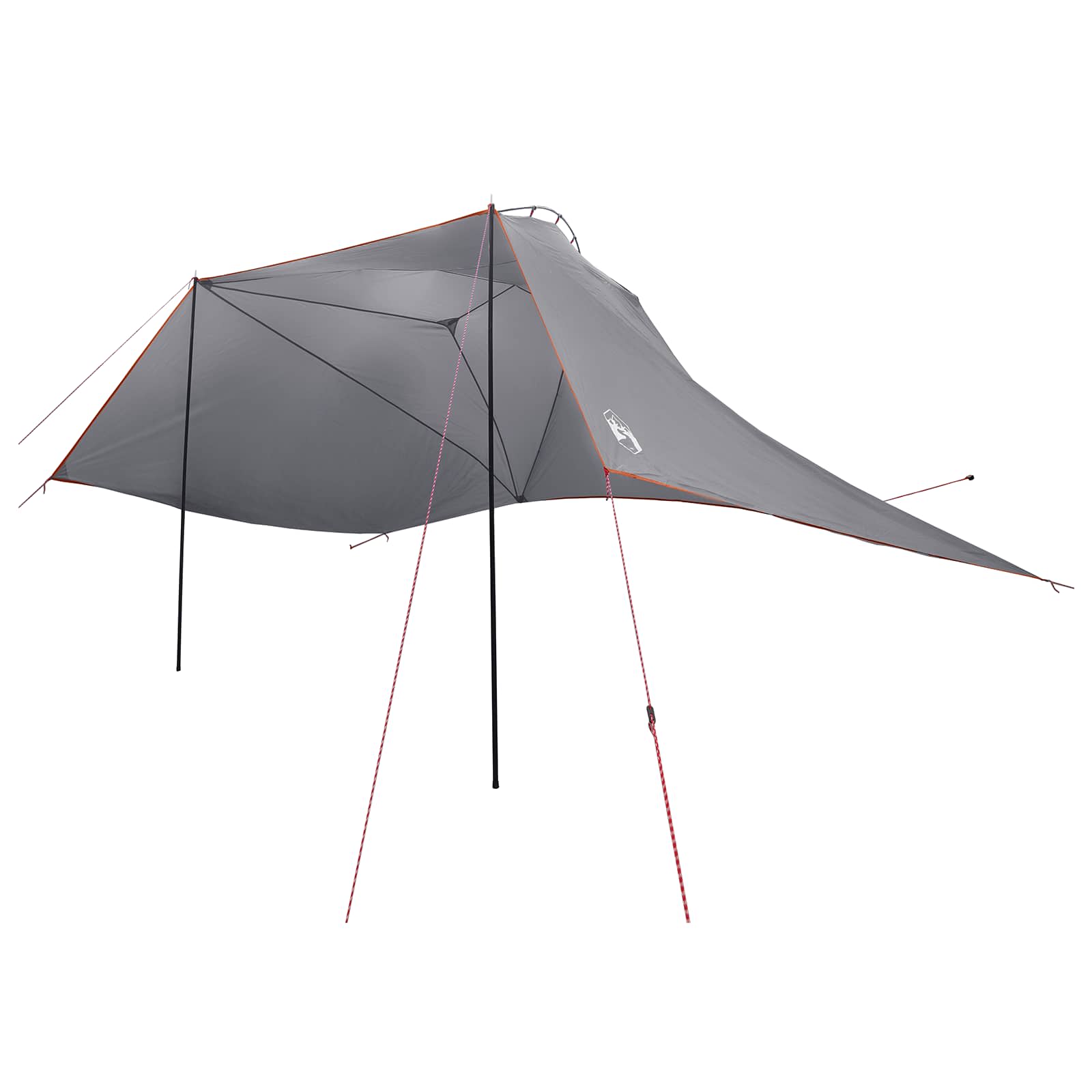 vidaXL Cort pentru mașină cu acoperiș Gri și Portocalie 350 x 250 cm