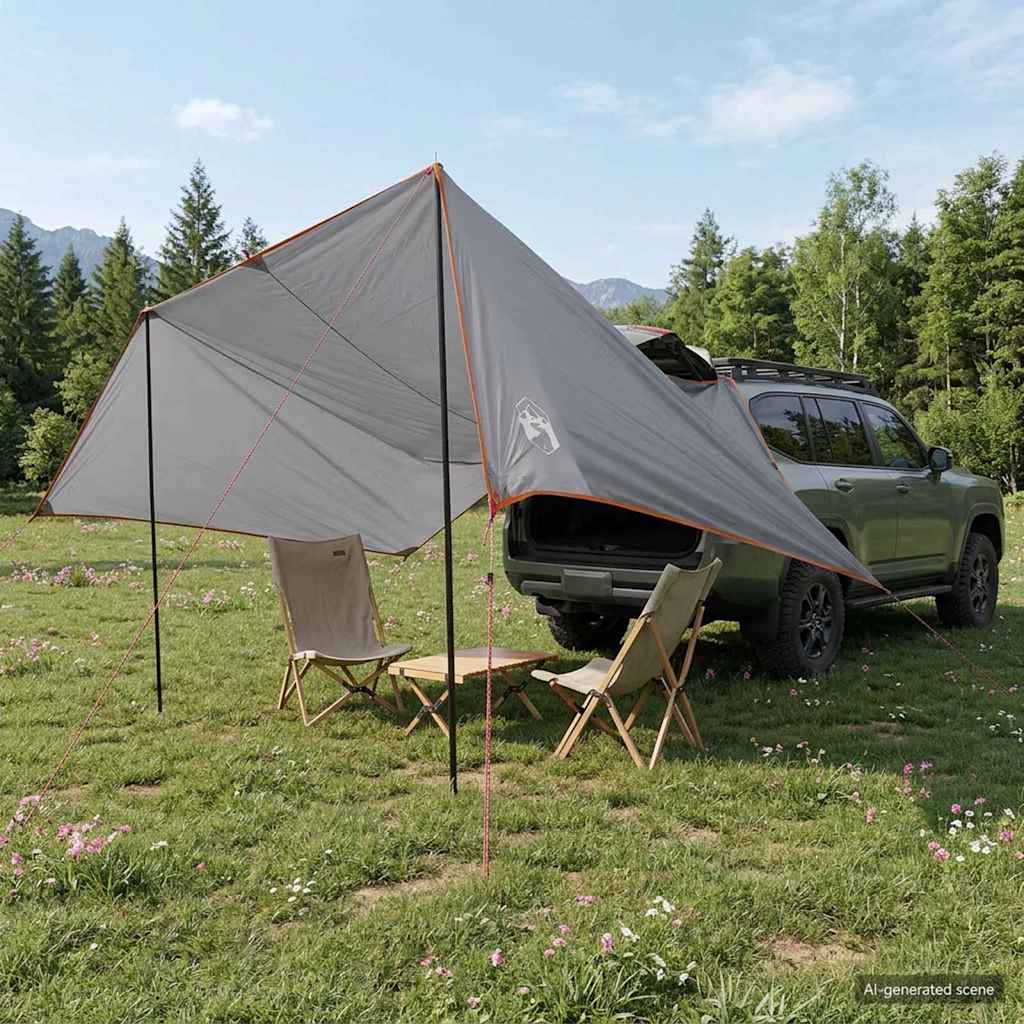 vidaXL Cort pentru vehicul Gri și Portocalie 518 x 580 x 215 cm