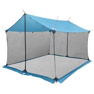 vidaXL K&auml;mpingu telk koos v&otilde;rguseintega 340 x 260 x 220 cm Sinine