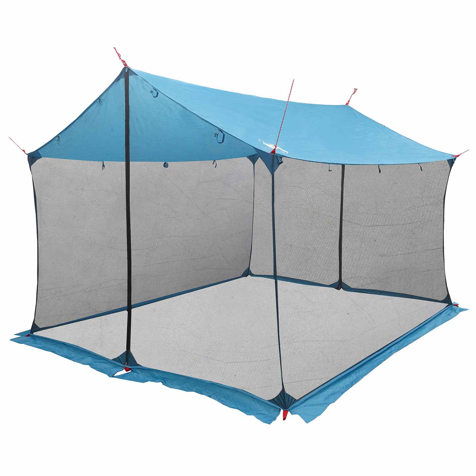 vidaXL Cort de camping cu pereți din plasă albastru 340 x 260 x 220 cm