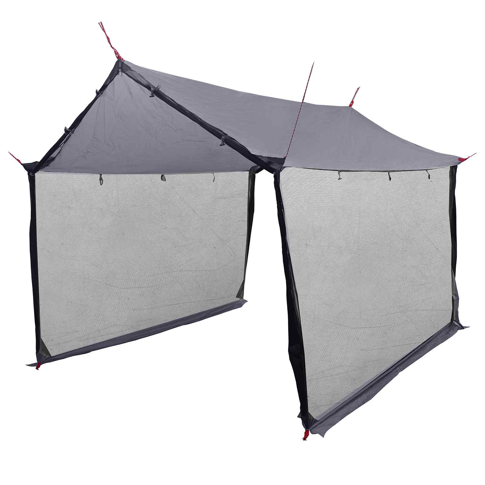 Camping-teltta verkkoseinillä Harmaa ja oranssi - Image 3