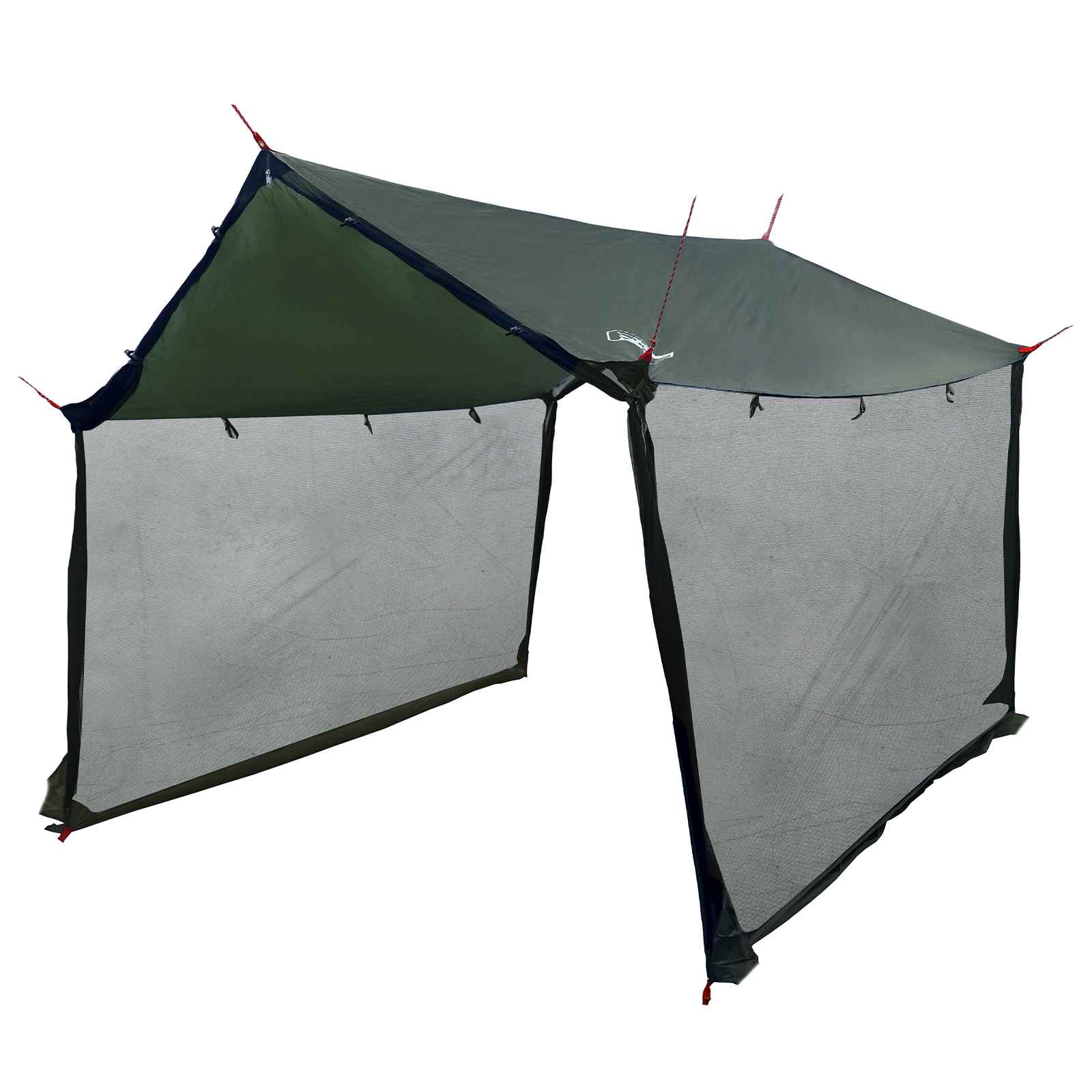 Camping-teltta verkkoseinillä Armivihreä 340 x 260 x 220 cm - Image 3