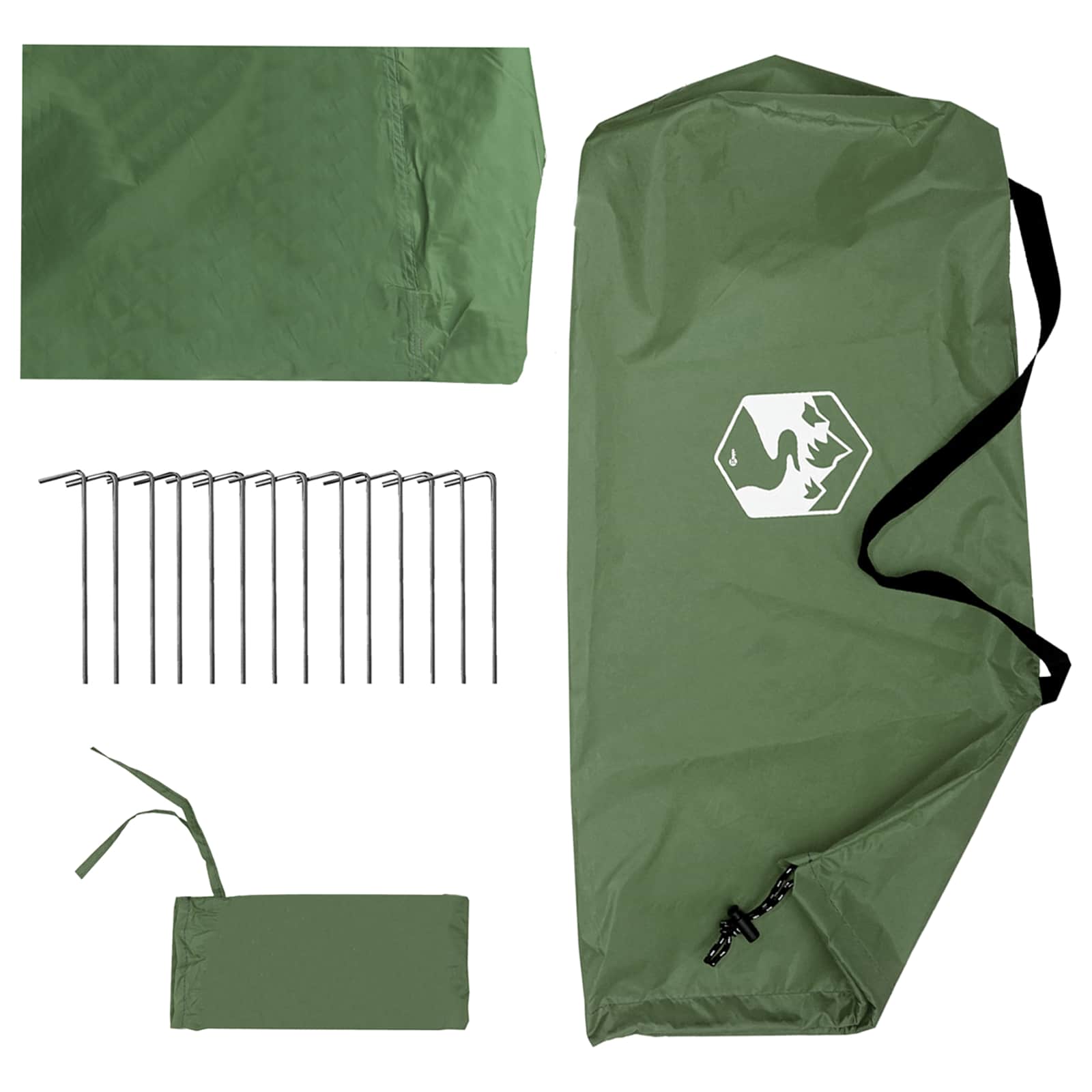 Camping-teltta verkkoseinillä Vihreä 270 x 210 x 210 cm - Image 8