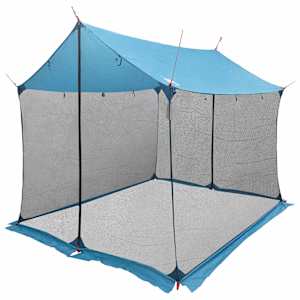 vidaXL K&auml;mpingu telk koos v&otilde;rguseintega 270 x 210 x 210 cm Sinine