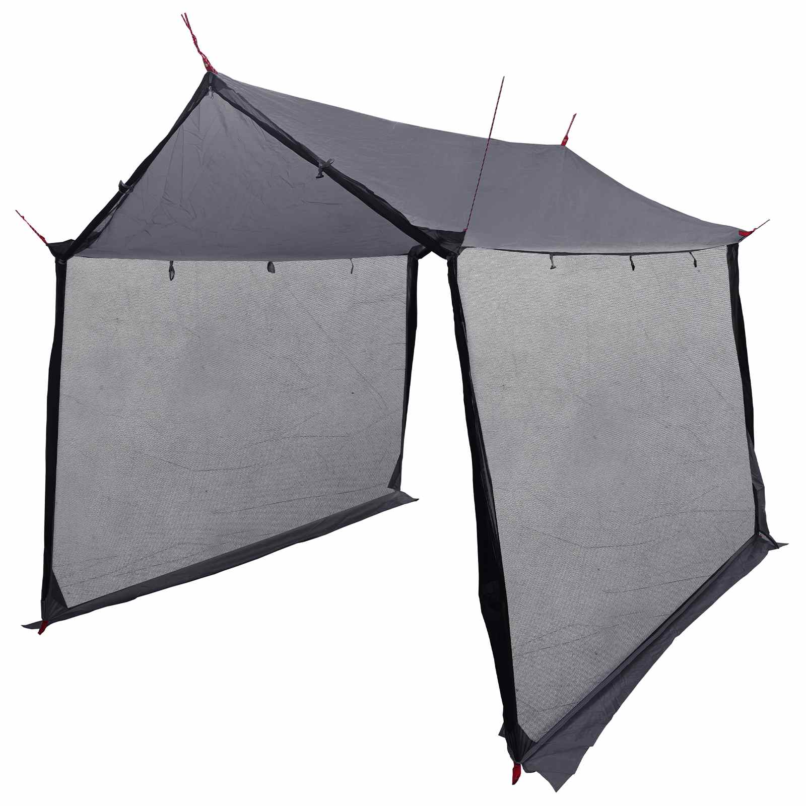 Camping-teltta verkkoseinillä Harmaa ja oranssi - Image 3