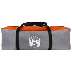 Chata stan se střechou Šedá a oranžová 8 osob Polyester a ocel - obrázek 8