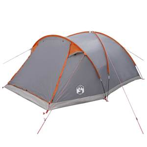 Chata stan se střechou Šedá a oranžová 6 osob Polyester a ocel - obrázek 3